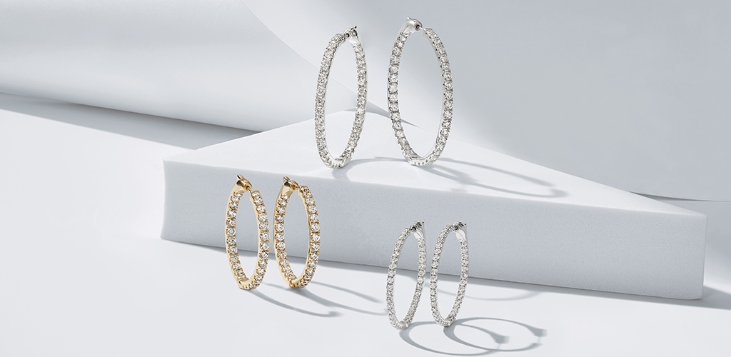 Gold hoop earrings