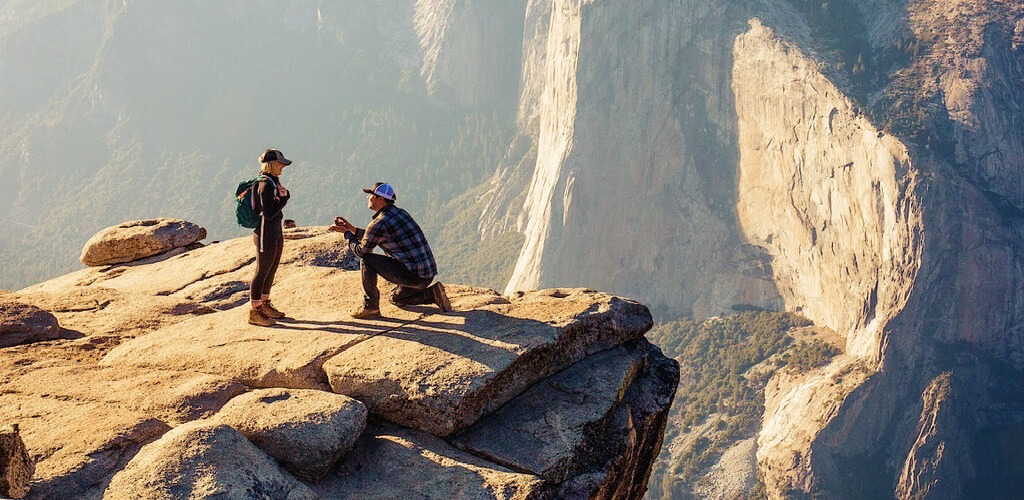 Wedding Proposal on the mountain