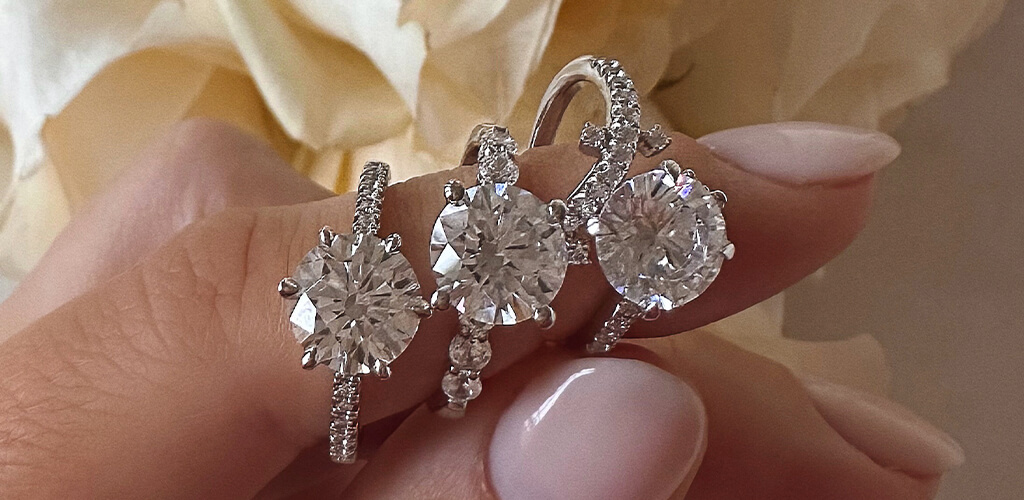 3 diamond engagement rings