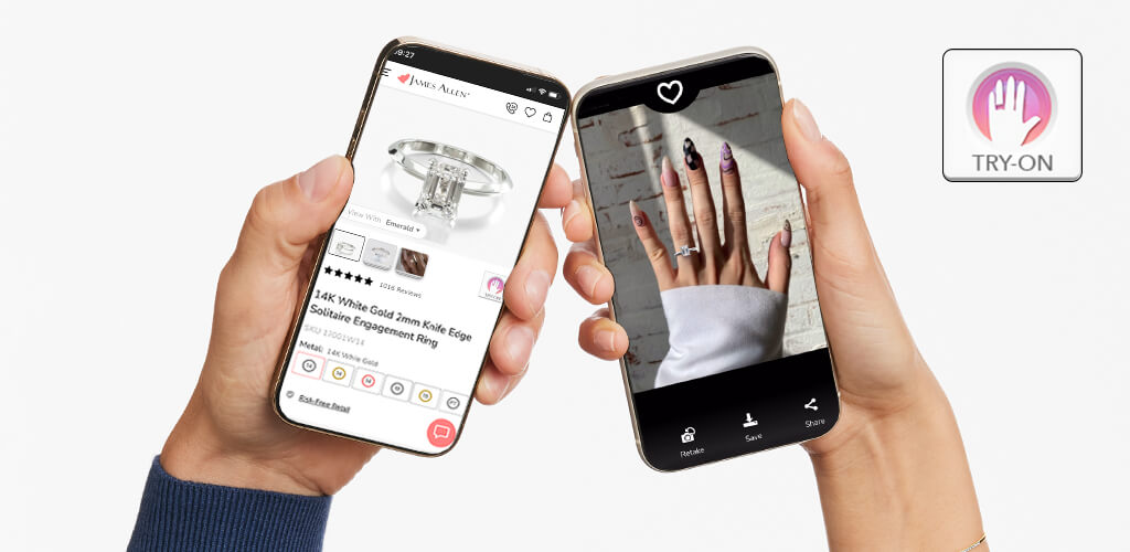 virtual engagement ring try-on