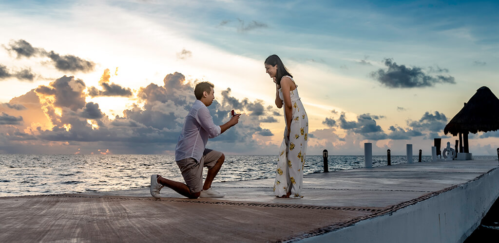 Wedding Proposal at the beach