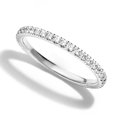 14K White Gold Pavé Matching Wedding Ring