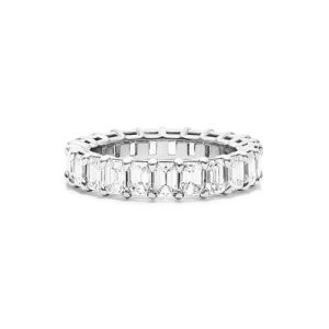 14K White Gold Emerald Cut Diamond Eternity Ring (2 CTW H-I / SI1-SI2)