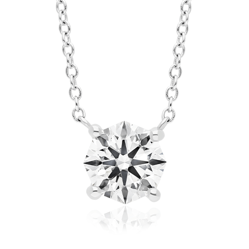 Platinum Four Prong Basket Solitaire Diamond Pendant (Mounting)