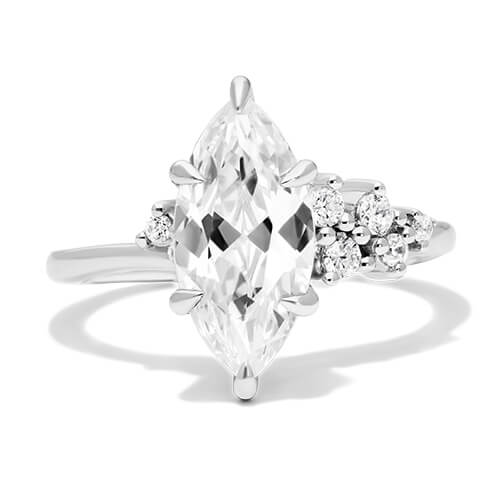 18K White Gold Diamond Constellation Engagement Ring