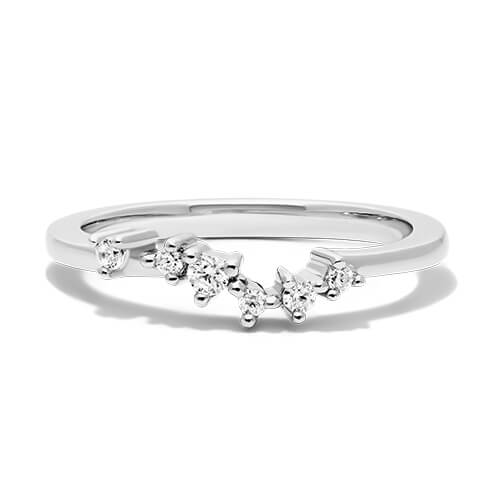 14K White Gold Diamond Constellation Wedding Ring