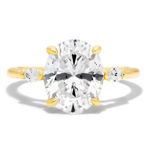 Marquise Shape Three Stone Ring