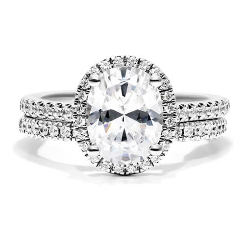 Pave Halo Diamond Engagement Ring