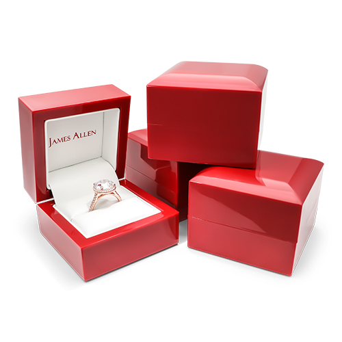 James Allen's engagement ring in a box