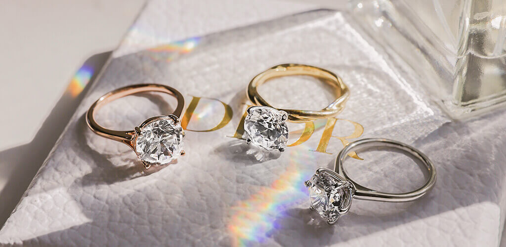 14K Rose Gold Classic Split Shank Solitaire Diamond Engagement Ring