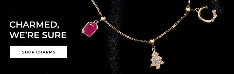 Holiday charms in yellow gold