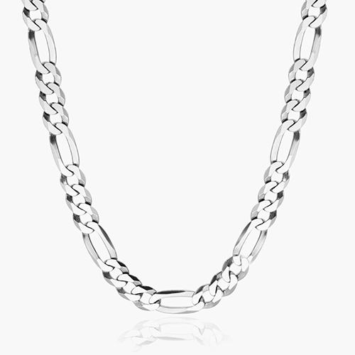 Sterling Silver 5.5mm Figaro Chain Necklace - 24 Inches