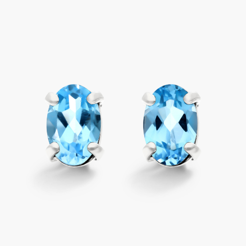 topaz stud earrings