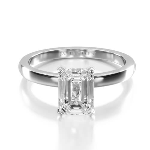 Comfort Fit Emerald Engagement Ring