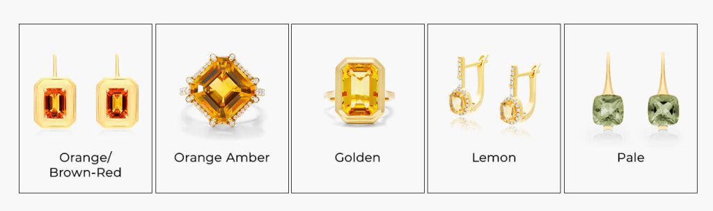 Different Shades Of Citrine Chart