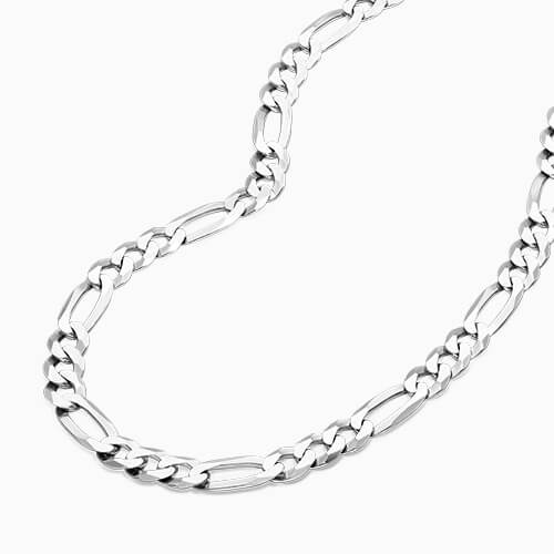 Sterling Silver 5.5mm Figaro Chain Necklace