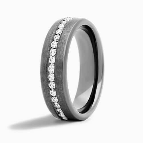 Black Titanium Diamond Ring