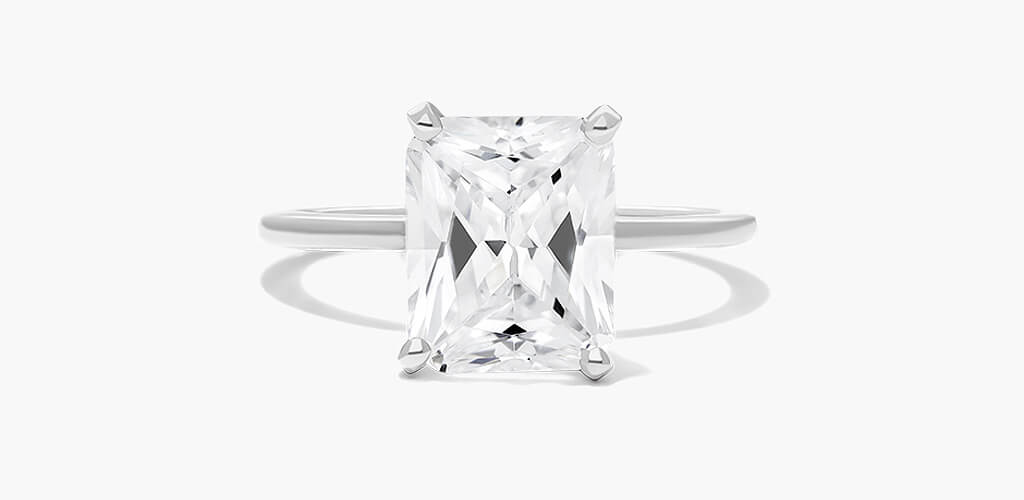 14K White Gold 1.5mm Comfort Fit Engagement Ring