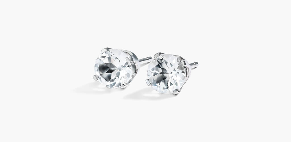 topaz stud earrings