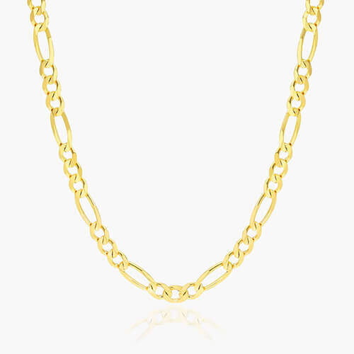 14K Yellow Gold 4.5mm Figaro Chain Necklace - 18 Inches