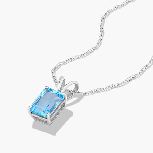 Topaz Birthstone Pendant Necklace