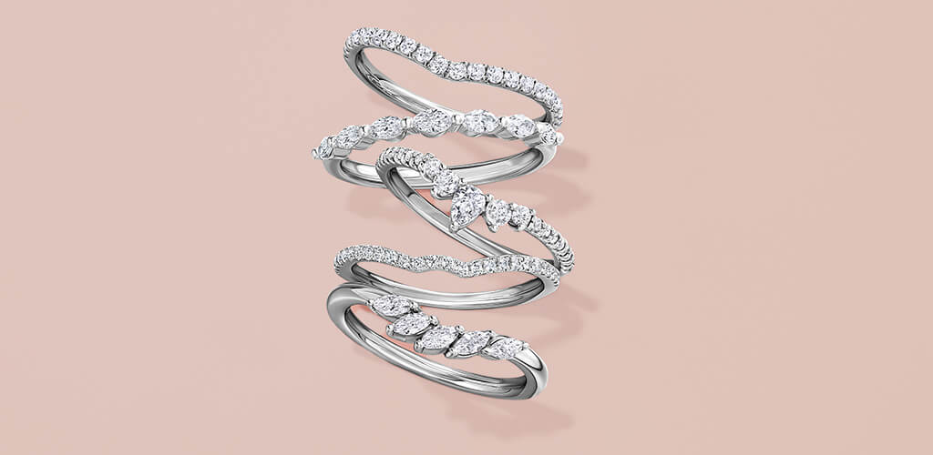 Curved Wedding Rings