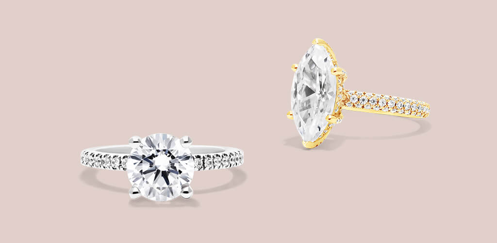 Hidden Halo Engagement Rings