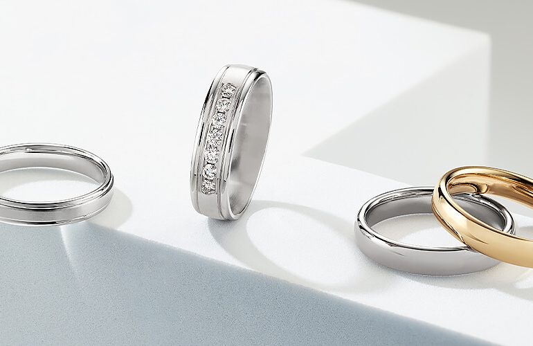 Tiffany & Co. Signed Platinum Mens Wedding Band Ring - Ruby Lane