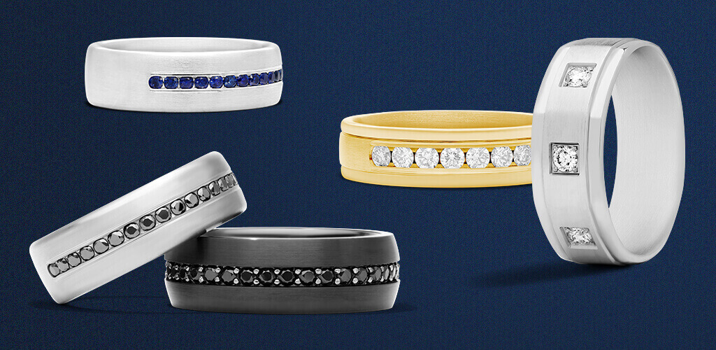 Mens Engagement Ring Designs | Diamond and Gemstone Accents | Sydney CBD