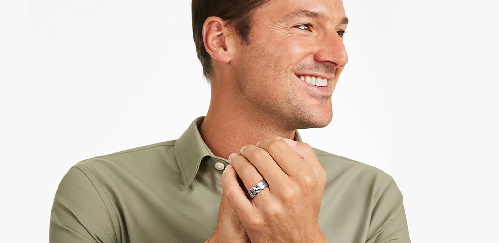 Man Wearing A Diamond Ring