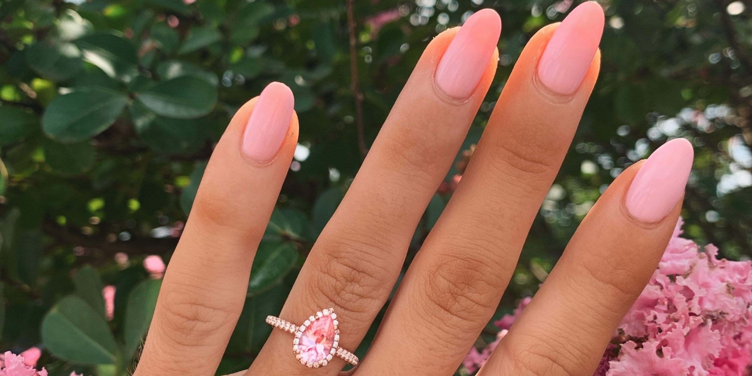 Pink pearl ring