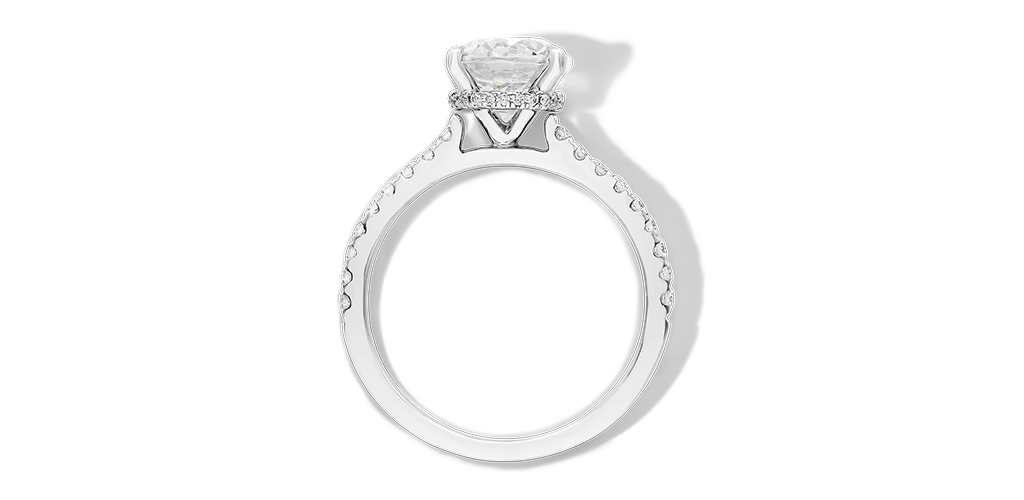 Hidden Halo Engagement Ring