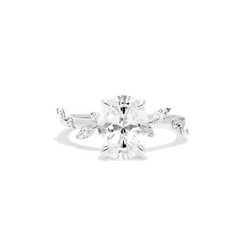 14K White Gold Diamond Whisper Engagement Ring