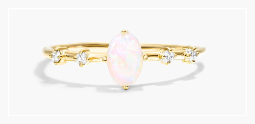 A large opal set into a ring