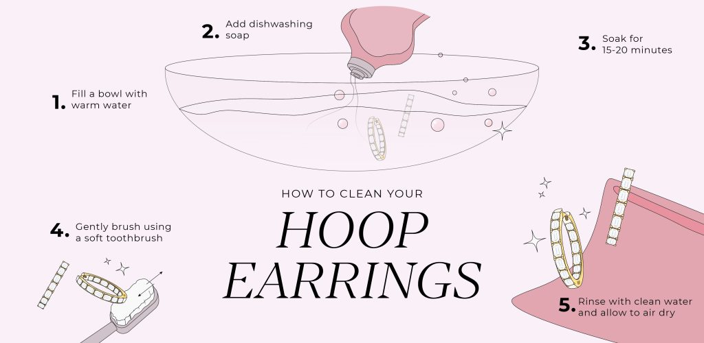 How to clean your hoops earrings