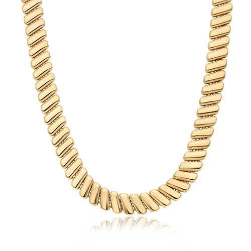 Yellow Gold Box Chain Necklace