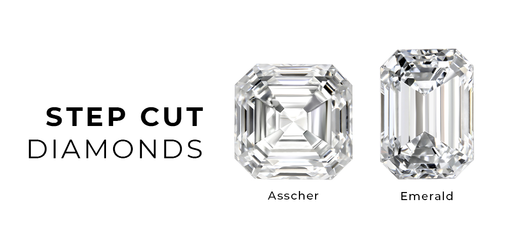 step cut diamonds