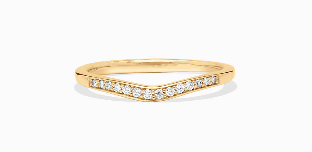 Petite Pavé Curved Matching Wedding Ring