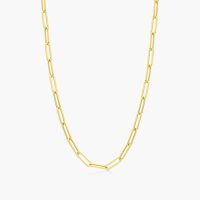 14K Yellow Gold 2.1mm Medium Paperclip Chain