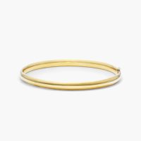 14K Yellow Gold Polished Bangle Bracelet